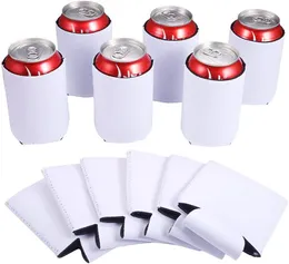 Sublimation neoprene standard 12oz can coolers holder Tote white Blank Diving cloth cola can tumbler Sleeves Drinkware Handle Water cup cover holders