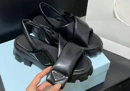 Designer Sandali in pelle da donna Fashion Slides Crystal Calf leather Scarpe casual trapuntate Platform Summer Beach Slipper