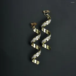 Schiena Orecchini Semplice Geometrica Spirale Onda Clip Curva Earcuff Non Forati Per Le Donne Gioielli In Metallo Kolczyki Femme