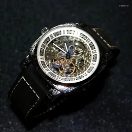 Relógios de pulso gaivota tron ​​homens assistir automático relógios de luxo de luxo Mechanicalwatch sapphire espelho de 50m de holllow à prova d'água estojo esculpido