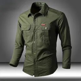 Men's Casual Shirts Men's Army Tactical SWAT Military Combat Shirts Male Long Sleeve Slim Fit Breathable Sport Tops Tactical Shirts Plus Size 6XL 230322