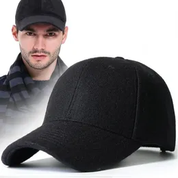 Ball Caps Men S Baseball wełna zimowa czapka zagęszczona duża głowa Moda Warm Trucker Outdoor Sport Tato