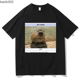 Erkek Tişörtler Cort Premium Capybaras Grafik Baskı Tshirt Komik Üstü Erkek Kadın Moda Harajuku Büyük Boy Tişört Kısa Kollu Erkek Sokak Giyim W0322