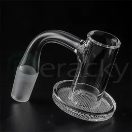 Grid Bottom Smoke Sandblasting Full Weld Beveled Edge Quartz Charmer Banger Nail per tubo di vetro Dab Rig