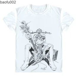 Men's T-Shirts Fooly Cooly T Shirt FuriKuri FLCL Naota Mamimi Play Guitar Anime Manga First Love Cyber Top Tee Kawaii Cool Harajuku TSHirt W0322