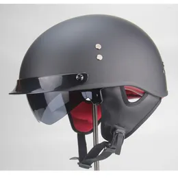 Motorcycle Helmets Helmet With Goggle Motorcross Men Retro Battery Car Vintage Fashion Half Face 888