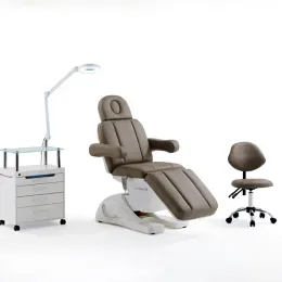 Beauty Items elektryczny fotel kosmetyczny niebieski fotel kosmetyczny salon kosmetyczny twarzy Klinika łóżko do masażu ze stołkiem i szafką na sprzedaż