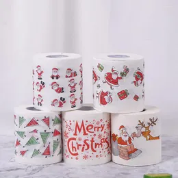 Guardanapo de mesa 30m Papai Noel rena de renas de Natal Decorações de papel higiênico para ornamentos em casa Presentes Navidad 2023