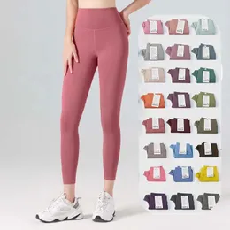 Pantaloni da donna leggings da yoga pantaloni legging pantaloni sportivi Leggings capri Lunghezza al ginocchio Palestra Pantaloni a vita alta Elastic Fitness Lady Pantaloni sportivi da esterno