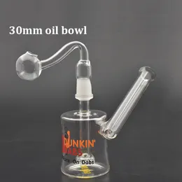 Billigaste 14mm Joint Hookahs Glass Bong Oil Burner Pipes Dunkin Cup Dabs American Runs On Dabs Heady Matrix Perc Dab Rigs Small Bubbler Beaker Bong With Banger Nail Nail