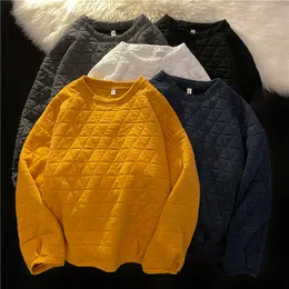 Erkekler Hoodies Sweatshirts JMPRS Sıradan O Boyun Büyük Boy Katı Batwing Sleeve Diamond Harajuku Üstler Bahar Pamuk Moda 230322