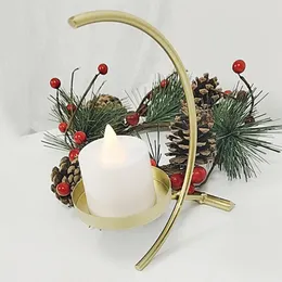 Candle Holders Vintage Holder Retro Decorative Smooth Lines Multifunction Tealight Candler Jewelry Display Stand