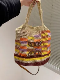 Torby wieczorowe Kobiety torebki słomiane torebki na zakupy torba luksusowa torebka torebki duże dzianiny torby plażowe krzyżowo -podróżne torba na ramię