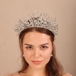 Gioielli per capelli da sposa Corona da sposa di lusso con strass per le donne Copricapo fatto a mano Accessori per gioielli per capelli da sposa Festa di moda Prom Diademi Ornamenti 230323