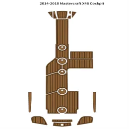 2014-2018 Mastercraft x46 Cockpit Pad Boat Eva Foam faux teak däck golvmatta självstöd ahesiv seadek gatorstep stil golv
