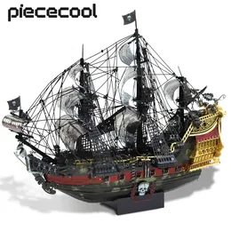 Blocks Placeecool Model Building Zestawy Królowa Anne's Revenge 3d Metal Puzzle DIY Toys Jigsaw Home Decoration Prezenta