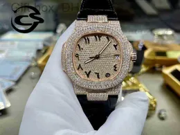 Lab prywatny cyrkon luksusowy kryształ spersonalizowany OEM Watch Top Mężczyźni Kobiety mrożone lodowe sześcian szkielet arabski vvs moissanite diamond dkiu