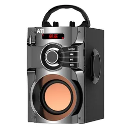 2023 Tragbarer Subwoofer, kabelloser Bluetooth-Lautsprecher, Outdoor-HiFi-Surround-Bass, Fernbedienung, FM-Radio, unterstützt Mikrofon, Karaoke