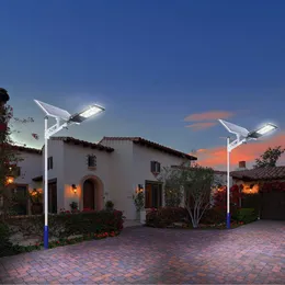 LED Solar Street Lights Wodoodporny IP66 Reflight Outdoor Flood Light Solars Lampa Plaza Garden Parking 400W 6500K Ogrody bezpieczeństwa Crestech168