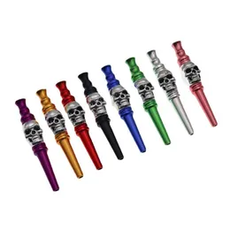 Skull Hookah Mouthpiece Mouth Tips Single Ball Smoking Accessories Tool Pendant Arab Shisha Filter Inlaid Jewelry Diamond pipe