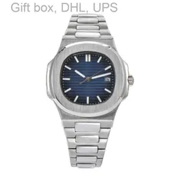 Relógios de luxo masculinos da marca de 40 mm assistem automaticamente traseira transparente Dial Mechanical Blue 5711 PPF 3KF 2813 Sports SJKT impermeável à prova d'água