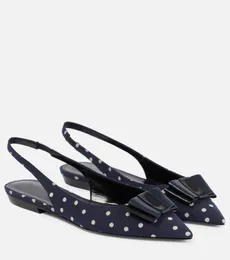Идеальные парижские туфли Anais Polka-Dot Slingback Ballts Flats Fashion Logo