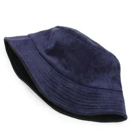 Breda Brim Hats Men's and Women's Autumn and Winter Double-Sided Fisherman Cap All-Match Velvet Pot Hat Sun Hats G230323