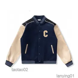 2023 Jaqueta de designer masculina Homens de casacos Jacke Baseball Uniform C Letter C Bordado Pu Couro Confortável Pearl Fashion