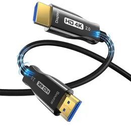 Optyczny kabel HDMI 2.0 4K Ultra-HD (UHD) 4K/120 Hz Dysps. 48 GBS Dynamic HDR HDMI CORD HDR 4: 4: 4 Strapeless Wzmacniacz do nadzoru projektora telewizji HD