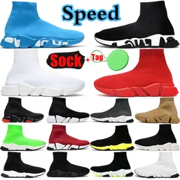 2023 Signer Socks أحذية غير رسمية منصة وحيدة الرجال رجال امرأة السرعة 2.0 1.0 مدرب عداء أحذية رياضية Sock Sock Master Womens Sepeds Booties Paris Size 36-45