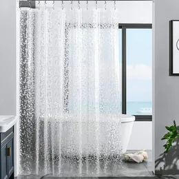 シャワーカーテンペヴァシャワーカーテン3D防水シャワーカーテンカビラプルーフフック付き透明なバスルームカーテンシンプルさのバスカーテン230323
