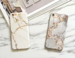 Marmor Chrome Case för iPhone 7 Case Silicone Luxury Marble Cover för iPhone X 7Plus 6S 6 Plus 8 TPU -telefonväska för Samsung S8 Plus