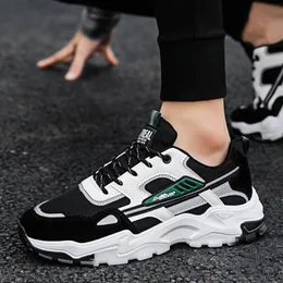 Kleid Schuhe Männer Turnschuhe Frühling Atmungsaktive Bequeme Vulkanisierte Männliche Spitze Up Casual Flache Lauf Trend Plattform Papa 230322