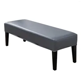 Pokrowce krzesełka Dekor Decor Bench Cover Miękki rozciąganie meble meble PU skórzana sypialnia Elastyczna jadalnia stylowa