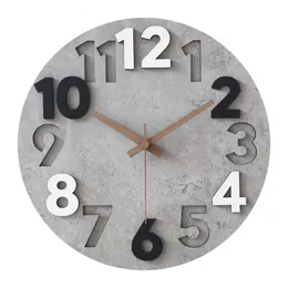 Настенные часы современные 3D стены часы деревянные часы искусство стихи