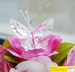 Crystal Butterfly Wedding Favor Gifts for Guest Bachelorette Party Presente Favores do chá de bebê com caixa de presente