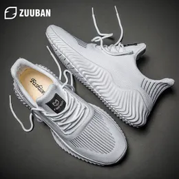 Dress Shoes Men Running Shoes Mujer Mesh Breathable White Men Sneakers Lac-up Lightweight Black Walking Men Vulcanize Shoes 230323