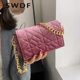 Handväska Kvinnor kedja SWDF och plånböcker för lyxig axelväska 2024 modemärke designer damer crossbody bolsa feminina