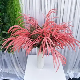 Dekorative Blumen, 75 cm, 30 Köpfe, künstliche tropische Pflanzen, weiße Hochzeitsblumen, Kunststoff-Arrangement, Schaufenster, Blumen, Party, Zuhause, Vasendekoration