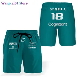 wangcai01 Men's Shorts 2023 New F1 Team Aston Martin Summer Shorts Formula One Racing Driver Alonso New Design Beach Pants Sports Pants 0323H23