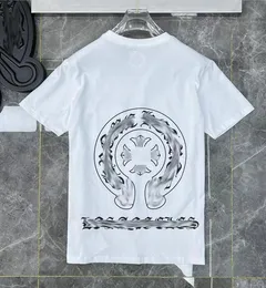 Camisetas masculinas de luxo clássico mass camisetas da marca de marca de moda sânscrita shirt horseshoe cross cross designer tshirts Man Hip Hop Chromes