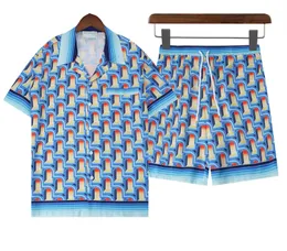 Casablanc-sss Shirts 2023 새로운 서핑 게으른 바람 실크 새틴 긴팔 셔츠 남성과 여성 패션 브랜드 드레스 셔츠 다양성