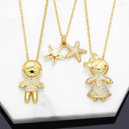 Colares pendentes fofos mulheres jóias cor dourado minúsculo collier collier exclusivo boneca star charme de clavícula curta colar de amizade para menina