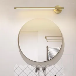 Wandlampen Designer Spiegel Scheinwerfer Nordeuropa Moderne Prägnante Vollkupfer Toilette Kommode Led Toilette Villa El Lampe Schlafzimmer