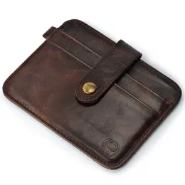 Wallets Men Genuine Leather Slim Wallet Male Small Purse Mini Money Bag Walet Thin Portomonee carteras Man's Wallet Card Holder Z0323