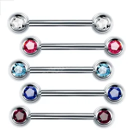 Titanium 14G Internally Thread Sexy Piercings Tongue Barbell Piercings Jewelry Nipple Shiled Bars Piercing