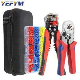 In Ferrule Crimping Tools Sets HSC SelfAdjustable Ratchet Stripping Cutting Pliers YER Connectors Wire End Kit