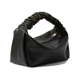 Torebki na ramię to torebki na ceepskina torba na lunch mini plisowane ręczne ręczne torebkę miękką skórzaną torbę posłańca