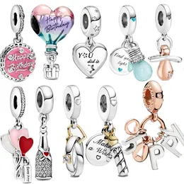 2023 Nuovo popolare 925 Sterling Silver Bulb Hot Air Balloon ciondolo perline di fascino adatto per primitivo braccialetto Pandora regalo di gioielli da donna