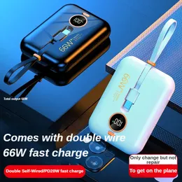 Power Banks 66W Carregamento super rápido 10000mAh por Huawei P40 Laptop PowerBank Cansas de bateria externa portátil para iPhone Xiaomi